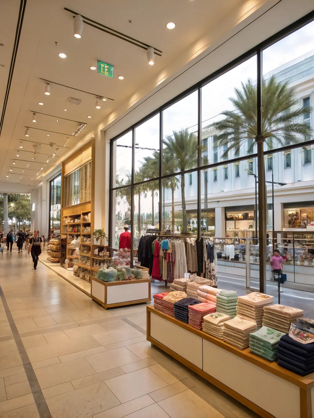 A large retail store with gleaming floors and spotless shelves, highlighting the cleanliness and organization of the space.